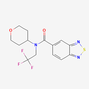 N-(oxan-4-yl)-N-(2,2,2-trifluoroethyl)-2,1,3-benzothiadiazole-5-carboxamide