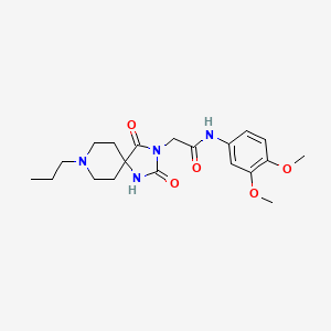 N-(3,4-dimethoxyphenyl)-2-(2,4-dioxo-8-propyl-1,3,8-triazaspiro[4.5]decan-3-yl)acetamide