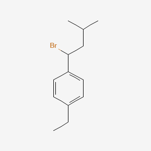 molecular formula C13H19Br B2489094 1-(1-Bromo-3-methylbutyl)-4-ethylbenzene CAS No. 1409312-53-3