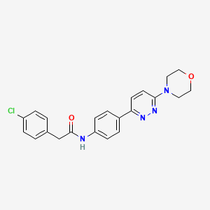 2-(4-chlorophenyl)-N-(4-(6-morpholinopyridazin-3-yl)phenyl)acetamide