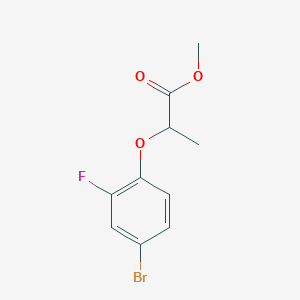 molecular formula C10H10BrFO3 B2489107 甲基-2-(4-溴-2-氟苯氧)丙酸甲酯 CAS No. 1249138-93-9
