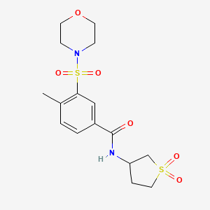N-(1,1-dioxidotetrahydro-3-thienyl)-4-methyl-3-(4-morpholinylsulfonyl)benzamide