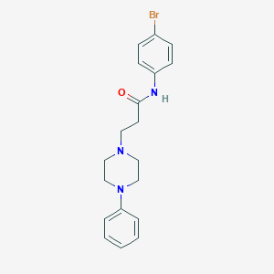molecular formula C19H22BrN3O B248911 N-(4-bromophenyl)-3-(4-phenylpiperazin-1-yl)propanamide 