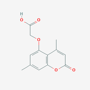 molecular formula C13H12O5 B2489112 [(4,7-dimethyl-2-oxo-2H-chromen-5-yl)oxy]acetic acid CAS No. 169116-78-3