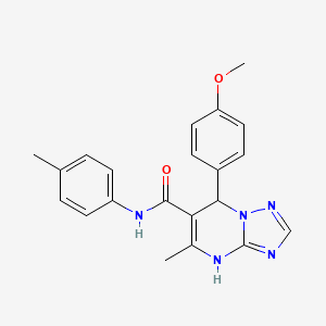 molecular formula C21H21N5O2 B2489113 7-(4-methoxyphenyl)-5-methyl-N-(p-tolyl)-4,7-dihydro-[1,2,4]triazolo[1,5-a]pyrimidine-6-carboxamide CAS No. 441289-78-7