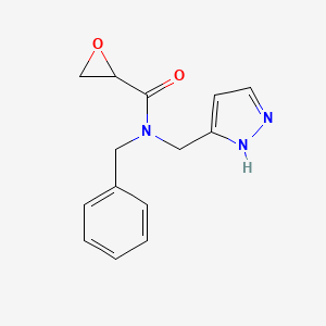 N-Benzyl-N-(1H-pyrazol-5-ylmethyl)oxirane-2-carboxamide