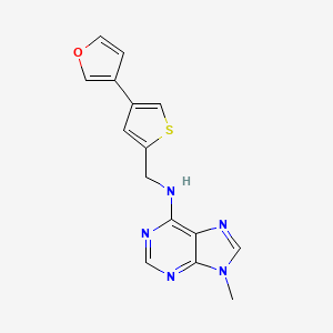 N-{[4-(furan-3-yl)thiophen-2-yl]methyl}-9-methyl-9H-purin-6-amine