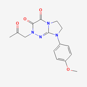 molecular formula C15H16N4O4 B2489125 8-(4-甲氧苯基)-2-(2-氧代丙基)-7,8-二氢咪唑并[2,1-c][1,2,4]三嗪-3,4(2H,6H)-二酮 CAS No. 941890-49-9