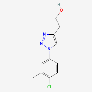 molecular formula C11H12ClN3O B2489127 2-[1-(4-chloro-3-methylphenyl)-1H-1,2,3-triazol-4-yl]ethan-1-ol CAS No. 2097890-39-4