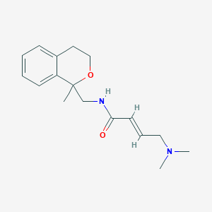 molecular formula C17H24N2O2 B2489131 (E)-4-(Dimethylamino)-N-[(1-methyl-3,4-dihydroisochromen-1-yl)methyl]but-2-enamide CAS No. 2411325-07-8