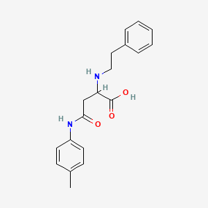 molecular formula C19H22N2O3 B2489138 4-Oxo-2-(phenethylamino)-4-(p-tolylamino)butanoic acid CAS No. 1026739-89-8