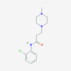 molecular formula C14H20ClN3O B248914 N-(2-chlorophenyl)-3-(4-methylpiperazin-1-yl)propanamide 