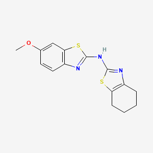 molecular formula C15H15N3OS2 B2489141 6-methoxy-N-(4,5,6,7-tetrahydrobenzo[d]thiazol-2-yl)benzo[d]thiazol-2-amine CAS No. 862975-46-0