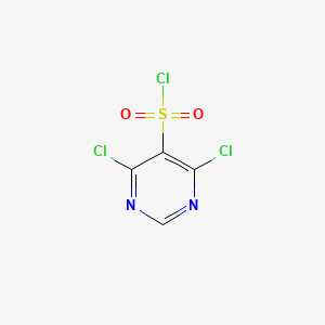 molecular formula C4HCl3N2O2S B2489144 4,6-Dichloropyrimidine-5-sulfonyl chloride CAS No. 1216003-03-0