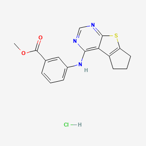 methyl 3-((6,7-dihydro-5H-cyclopenta[4,5]thieno[2,3-d]pyrimidin-4-yl)amino)benzoate hydrochloride