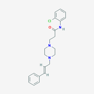 molecular formula C22H26ClN3O B248915 N-(2-chlorophenyl)-3-(4-cinnamyl-1-piperazinyl)propanamide 