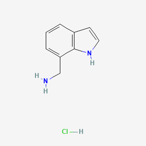 molecular formula C9H11ClN2 B2489150 (1H-indol-7-yl)methanamine hydrochloride CAS No. 1797558-60-1