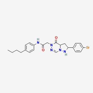 2-[2-(4-bromophenyl)-4-oxo-4H,5H-pyrazolo[1,5-d][1,2,4]triazin-5-yl]-N-(4-butylphenyl)acetamide