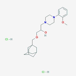 molecular formula C25H40Cl2N2O3 B2489171 1-[(Adamantan-1-yl)methoxy]-3-[4-(2-methoxyphenyl)piperazin-1-yl]propan-2-ol dihydrochloride CAS No. 1189997-58-7