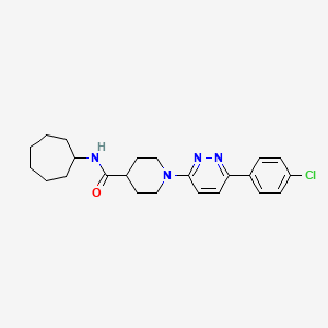 1-[6-(4-chlorophenyl)pyridazin-3-yl]-N-cycloheptylpiperidine-4-carboxamide