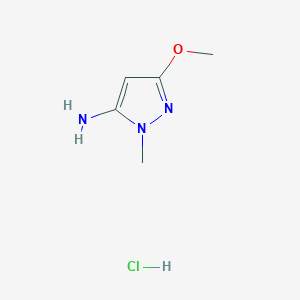molecular formula C5H10ClN3O B2489176 3-methoxy-1-methyl-1H-pyrazol-5-amine hydrochloride CAS No. 2094925-22-9