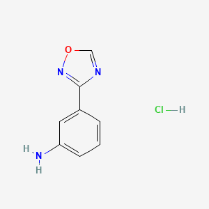 molecular formula C8H8ClN3O B2489177 3-(1,2,4-噁二唑-3-基)苯胺盐酸盐 CAS No. 1052406-10-6