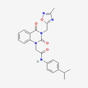 2-{3-[(3-methyl-1,2,4-oxadiazol-5-yl)methyl]-2,4-dioxo-1,2,3,4-tetrahydroquinazolin-1-yl}-N-[4-(propan-2-yl)phenyl]acetamide