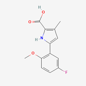 5-(5-Fluoro-2-methoxyphenyl)-3-methyl-1H-pyrrole-2-carboxylic acid
