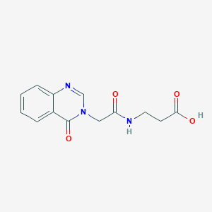 molecular formula C13H13N3O4 B2489189 3-[[2-(4-oxoquinazolin-3-yl)acetyl]amino]propanoic Acid CAS No. 441727-93-1