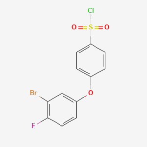 molecular formula C12H7BrClFO3S B2489195 4-(3-Bromo-4-fluorophenoxy)benzene-1-sulfonyl chloride CAS No. 1551735-52-4
