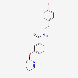 molecular formula C20H17FN2O2 B2489197 N-(4-fluorophenethyl)-3-(pyridin-2-yloxy)benzamide CAS No. 1704614-38-9
