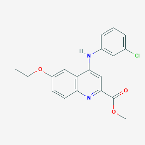 molecular formula C19H17ClN2O3 B2489202 Methyl 4-[(3-chlorophenyl)amino]-6-ethoxyquinoline-2-carboxylate CAS No. 1207012-86-9