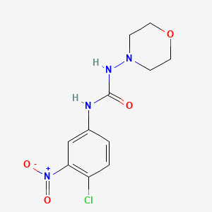 molecular formula C11H13ClN4O4 B2489215 1-(4-氯-3-硝基苯基)-3-吗啉-4-基脲 CAS No. 680212-58-2