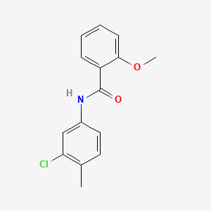 molecular formula C15H14ClNO2 B2489219 N-(3-chloro-4-methylphenyl)-2-methoxybenzamide CAS No. 313667-46-8