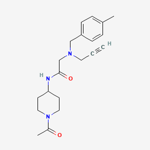 molecular formula C20H27N3O2 B2489224 N-(1-acetylpiperidin-4-yl)-2-{[(4-methylphenyl)methyl](prop-2-yn-1-yl)amino}acetamide CAS No. 1280964-91-1