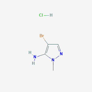 molecular formula C4H7BrClN3 B2489230 4-溴-1-甲基-1H-嘧啶-5-胺盐酸盐 CAS No. 1955541-03-3