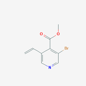 molecular formula C9H8BrNO2 B2489238 甲酸3-溴-5-乙烯基吡啶-4-羧酸酯 CAS No. 2055840-93-0