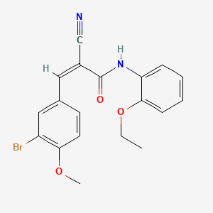 molecular formula C19H17BrN2O3 B2489239 (Z)-3-(3-Bromo-4-methoxyphenyl)-2-cyano-N-(2-ethoxyphenyl)prop-2-enamide CAS No. 465514-28-7