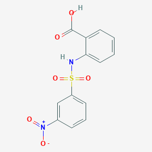 molecular formula C13H10N2O6S B2489241 2-(3-Nitrobenzenesulfonamido)benzoic acid CAS No. 400090-90-6