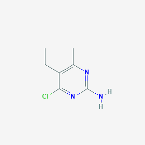 molecular formula C7H10ClN3 B2489243 4-Chloro-5-ethyl-6-methylpyrimidin-2-amine CAS No. 162272-59-5