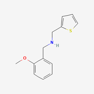 molecular formula C13H15NOS B2489246 N-(2-methoxybenzyl)-N-(thien-2-ylmethyl)amine CAS No. 869947-86-4