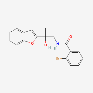 molecular formula C18H16BrNO3 B2489249 N-(2-(benzofuran-2-yl)-2-hydroxypropyl)-2-bromobenzamide CAS No. 2034276-91-8