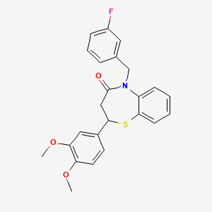 2-(3,4-dimethoxyphenyl)-5-(3-fluorobenzyl)-2,3-dihydro-1,5-benzothiazepin-4(5H)-one