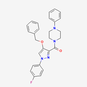 (4-(benzyloxy)-1-(4-fluorophenyl)-1H-pyrazol-3-yl)(4-phenylpiperazin-1-yl)methanone