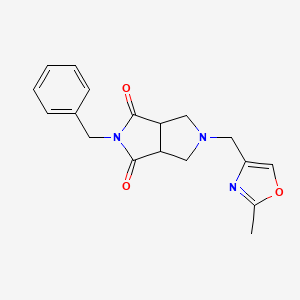 5-Benzyl-2-[(2-methyl-1,3-oxazol-4-yl)methyl]-1,3,3a,6a-tetrahydropyrrolo[3,4-c]pyrrole-4,6-dione