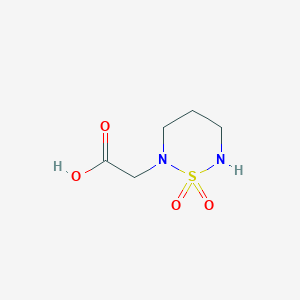 molecular formula C5H10N2O4S B2489271 Ácido 2-(1,1-Dioxo-1,2,6-tiadiazinan-2-il)acético CAS No. 1780667-24-4