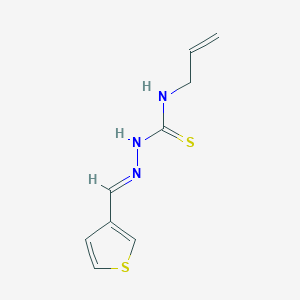 molecular formula C9H11N3S2 B2489280 1-prop-2-enyl-3-[(E)-thiophen-3-ylmethylideneamino]thiourea CAS No. 452968-10-4