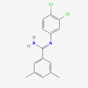 molecular formula C15H14Cl2N2 B2489285 N-(3,4-dichlorophényl)-3,5-diméthylbenzènecarboximidamide CAS No. 400086-41-1