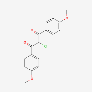 molecular formula C17H15ClO4 B2489289 2-Chloro-1,3-bis(4-methoxyphenyl)propane-1,3-dione CAS No. 710949-40-9