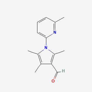 2,4,5-trimethyl-1-(6-methylpyridin-2-yl)-1H-pyrrole-3-carbaldehyde